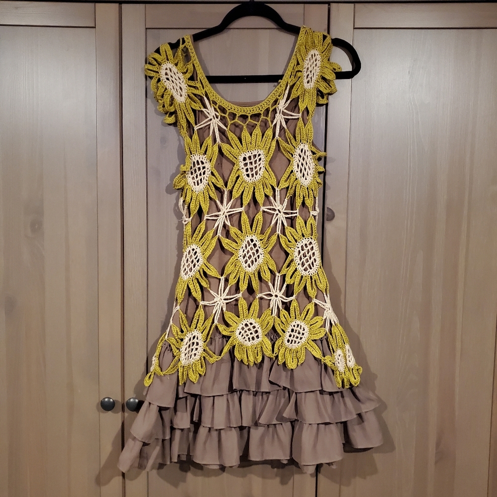 RYU Crochet Ruffle Dress